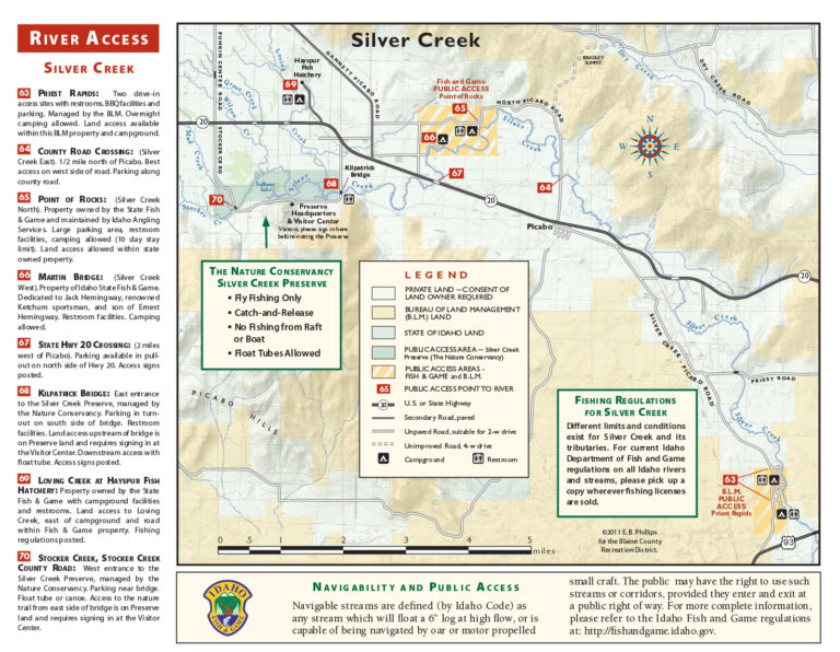 River Access Maps Silver Creek Outfitters