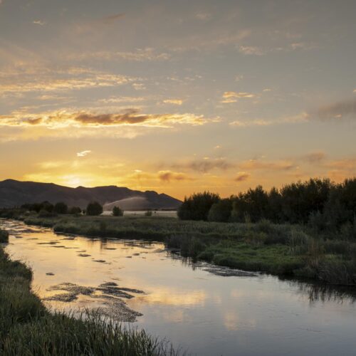 Sunset over the river. Idaho | Fishing | Ketchum | Fly Fishing Guides