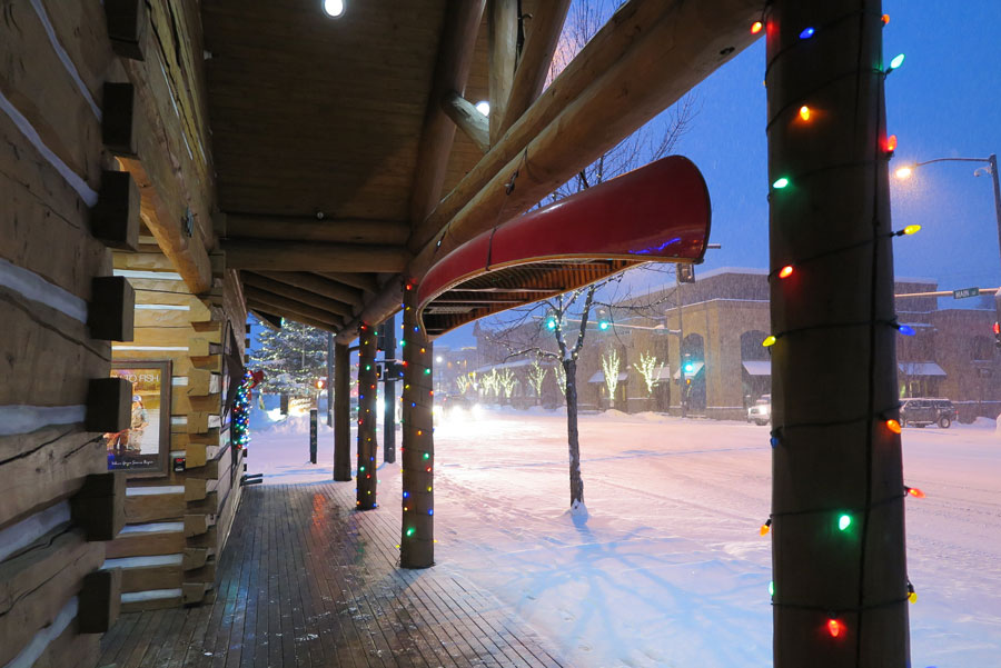 Front of Silver Creek Store during winter