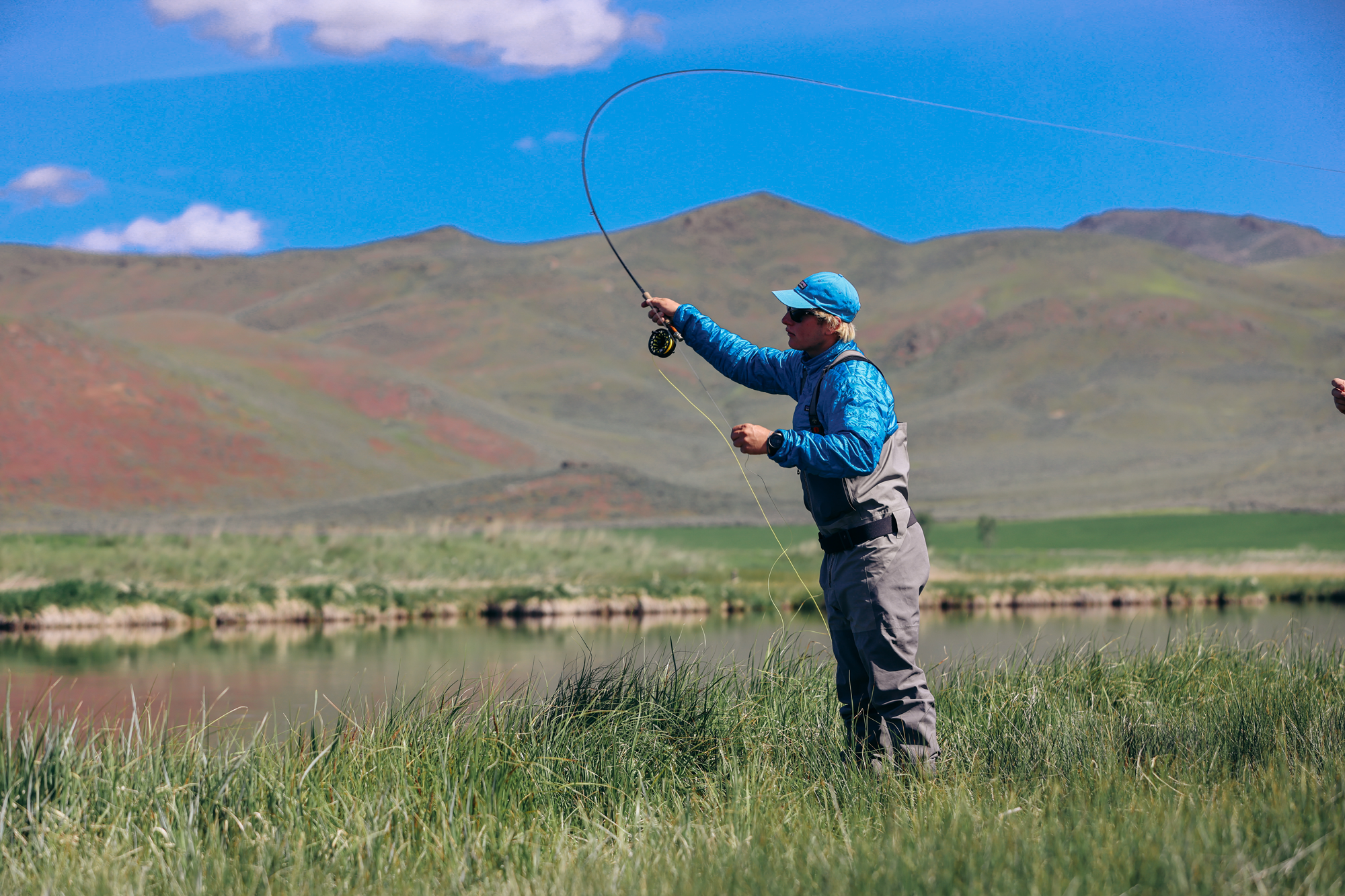 Angler Casting a fly | Fly Fishing Idaho | Sun Valley Idaho Fly Fishing | Silver Creek Outfitters