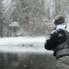 Angler Fishing in Winter | Sun Valley | Idaho | Silver Creek Outfitters