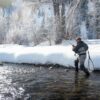 Angler Fishing in Winter | Sun Valley | Idaho | Silver Creek Outfitters